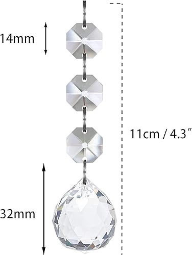 Miniatura 9 de Jishi Paquete de 30 adornos de gota de cristal de plástico transparente para colgar, decoraciones de centros de mesa, guirnaldas de candelabros,