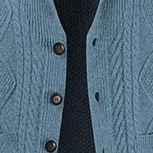 Men's Cardigan Stylish Pockets Sweater Button Down Lapel Comfort Sweater Knitted Warm Thick Winter Sweaters4