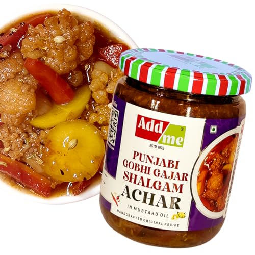 Image of Add me Homemade Mix sweet Pickle of Gobhi Gajar Shalgam 600 gm Punjabi meethi Mixed Pickles of Carrot, Turnip & Cauliflower with Garlic and onion | Handmade Ghar ka Bana Mixed Pickle | Natural Hath ka Bana Desi Achar