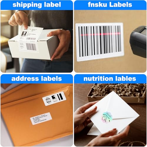 Image of OausTect USB Thermal Label Printer, 1.57 inch - 4.3 inch Width Thermal Label for Shipping, Barcode, Receipts, Stickers, 150mm /sec High Speed Desktop Printer Compatible Windows, MAC