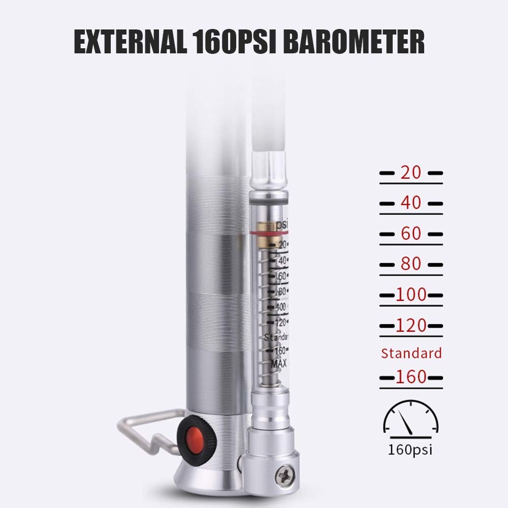 Fahrradpumpe Rad Fahrrad-Pumpe Handluftpumpe Schlauch Manometer Fahrrad-Gummireifen-Schrader Presta Ventil Gabel tragbaren Mini-Pumpen-Werkzeug