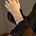 Mnyixsi Fashion Simple Red Lucky Braided Strand Bracelet for Women Gold Handmade Dainty Beads Pearl Adjustable Link Rope Bracelets Good Prospects Blessing Sign for Women Jewelry Gift Dark Red