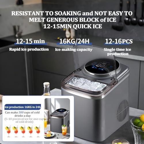 Machine à glaçons sans remplissage constant grâce aux 2 arrivées d'eau et écran LED - 4