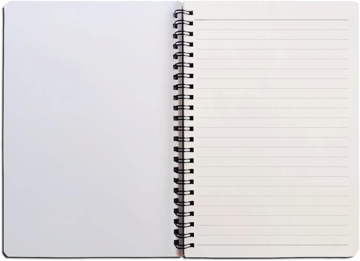 Spiral Notebook, Journal Notebook, 1Pack, Lined Paper Sketchbook, 6” x 8.2”, Black image 2