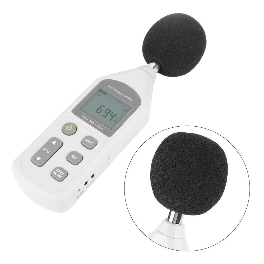 Fonometro digitale, fonometro digitale portatile LCD GM1357 per il monitoraggio dei livelli di rumore, misura il livello sonoro 30 dBA a 130 dBA