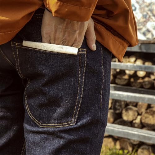 Men’S Casual Slim Straight Fit Selvedge Denim Full Length Jeans Zipper Fly Low Rise Midweight Rinsed Daily Wear Pants3