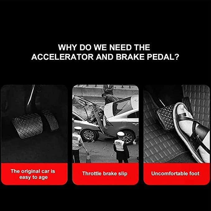 ChegLI Copri Pedali Auto per Maserati Ghibli Quattroporte 2014-2019, Gas Freno aPedale Antiscivolo Pedale del Freno Cover Accessori Car Accessori