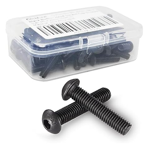 Cicidorai M10-1.5 x 35mm Button Head Socket Cap Screws Bolts, 10.9 Grade Alloy Steel, Black Oxide Finish, Machine Thread, Allen Socket Drive, Quantity 10 Cover