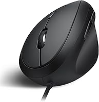 Vista 1 de Perixx PERIMICE-519 Wired Ergonomic Vertical Mouse - Portable Small Design - 105x67x58 mm - Right Handed Black