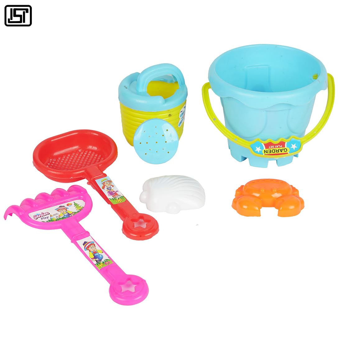 Garden Set No 1Tool Set 6 Pcs - Small Buckets, Spade, Small Scoop, Crab Tool, Shell, and Water Can Gardening Tools Kids & Toddlers Gardening Tools for Kids Best Outdoor Toys Gift for Boys and Girls - Image 4 thumbnail