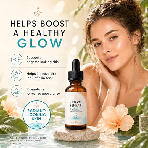 D-Ribose Sugar For Skin Serum - Hyaluronic Acid Serum for Face - Ribose Sugar for Skin - Face Serum - Skin Serum - Glow Serum - Ribose Face Serum ribose cream - deoxyribose sugar gel - 1 fl oz Alternate view