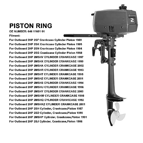 Anel de Pistão Externo, 646 11601 01 Anel de Pistão de 2 Peças Resistente Ao Desgaste para Motor de