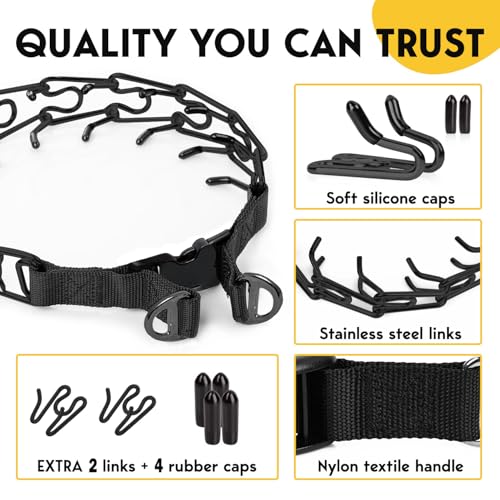 Image of Adjustable No Pull Dog Traning Collar with Buckle for Small Medium Large Dogs (Packed with Extra Links)
