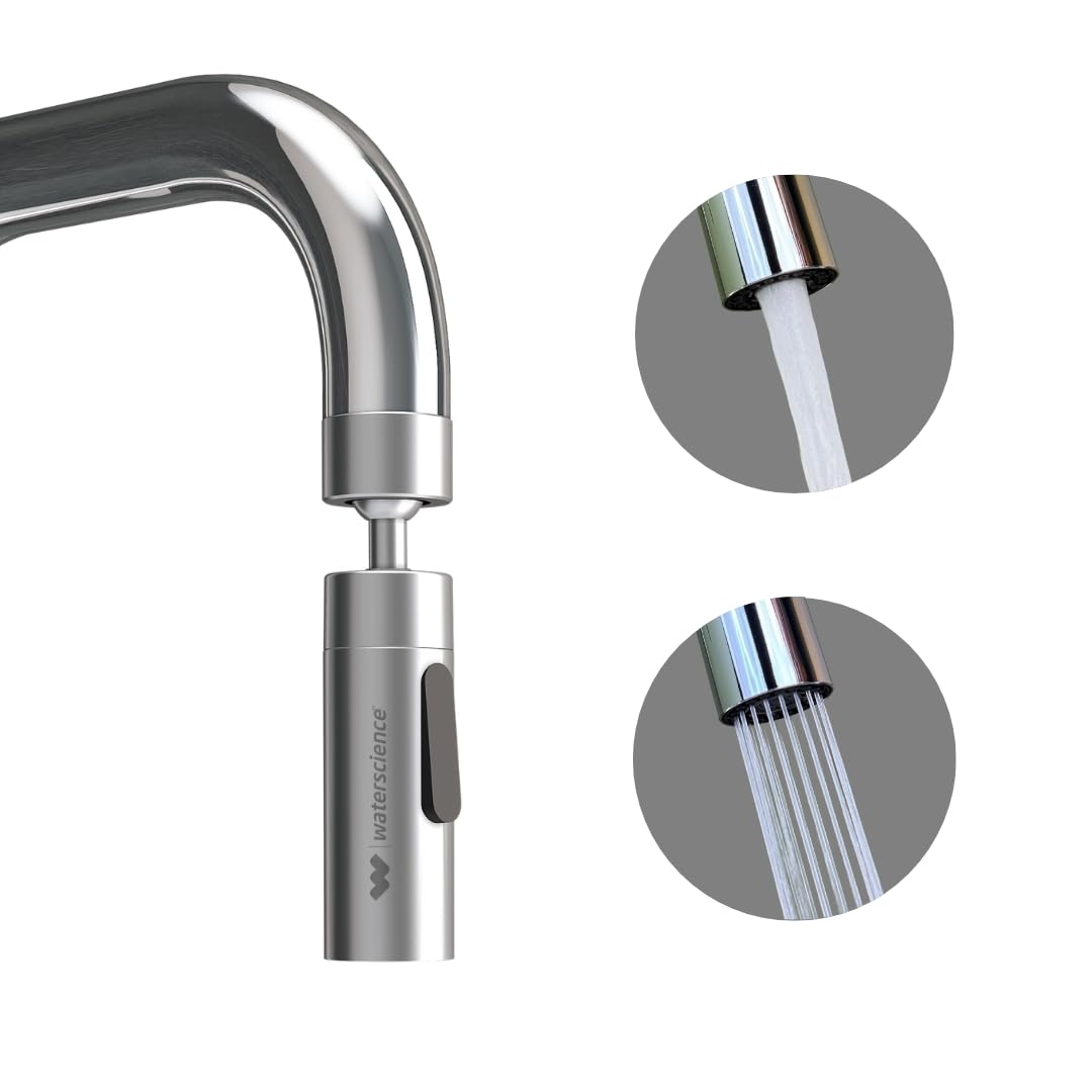 WaterScience AERA Kitchen Tap Extender - Sleek | Upto 70% Water Saving | 360 Degree Rotation | Water Saving Nozzle (B0DGG46LC6) Amazon Price History, Amazon Price Tracker