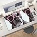 French Bulldog Pink Glasses Desk Mat Non-Slip Laptop Writing Pad Large Keyboard Mousepad with Rubber Base 23.6
