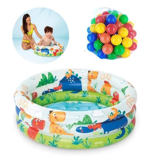 Piscina de Bolinhas Dinossauros 40 Litros + 50 Bolinhas Coloridas