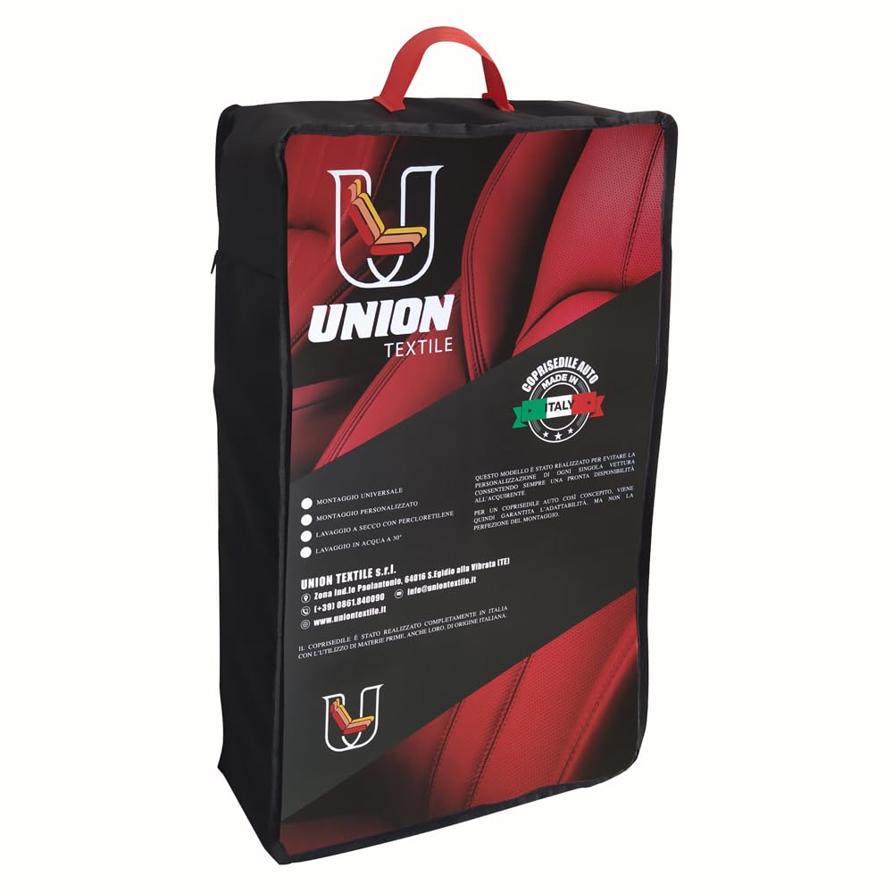 UNION Coprisedili anteriori realizzati su misura specifici per FIAT 500 L. Perfettamente aderente resistente lavabile. Made in Italy (Antracite)