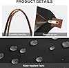 Elite Apparel Large Tote Bag for Women – Lightweight Nylon Shoulder Bag with Leather Handles, Foldable Shopper Handbag for Work, Travel & Everyday Use (Black) #4