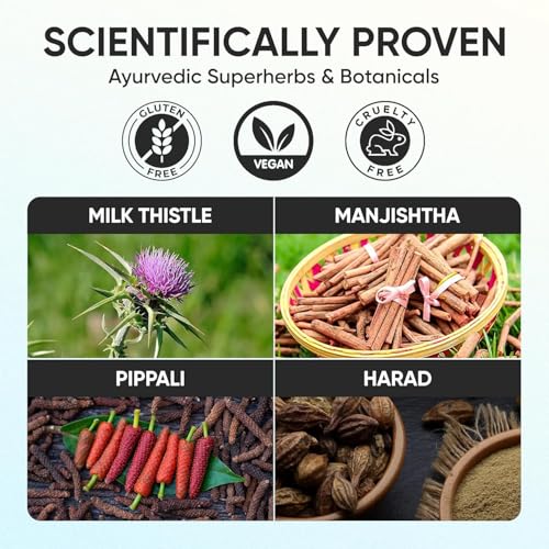 Image of Namhya Liver Cleanse Tea | Ayurvedic Herbal Detox Infusion | Fatty liver Health Support with Harad, Milk Thistle & Indian Herbs | Wellness Beverage | 100g Pack of 2
