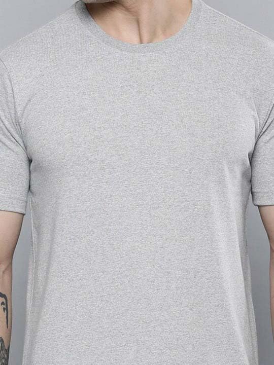 Image of Men's Plain Cotton Crew Neck T-Shirt Regular Fit Short Sleeve Tee