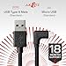 JuicEBitz 4m USB 2.0 Type A to Micro USB Right Angled Charger Cable Data Lead compatible with Android Phones & Tablets - Samsung, LG, Sony Xperia, HTC etc. (Black)