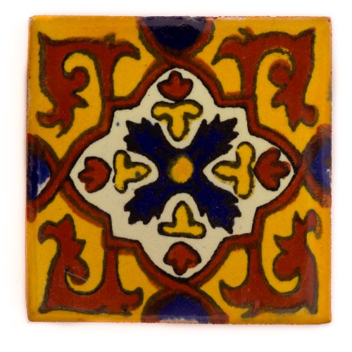 Carrelage en céramique mexicaine - 10,5 cm - fait à la main et éthiquement négocié par Tumia LAC  Lot de 10