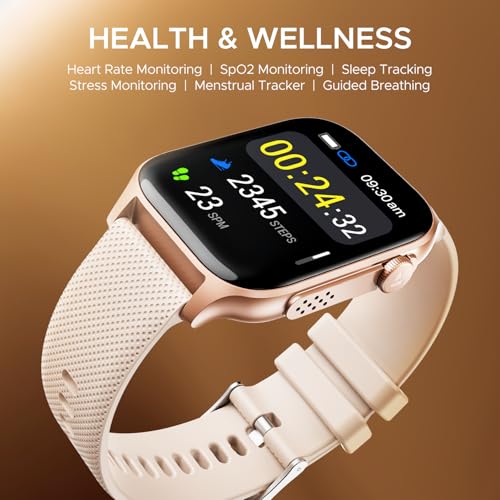 Image of Boat Ultima Ember smartwatch with 1.96 inch AMOLED Display, AOD, Personalized Fitness Nudges, Functional Crown,100+ Sports Modes, Create Your Own Watchface, smartwatch for Man and Woman (Rose Gold)