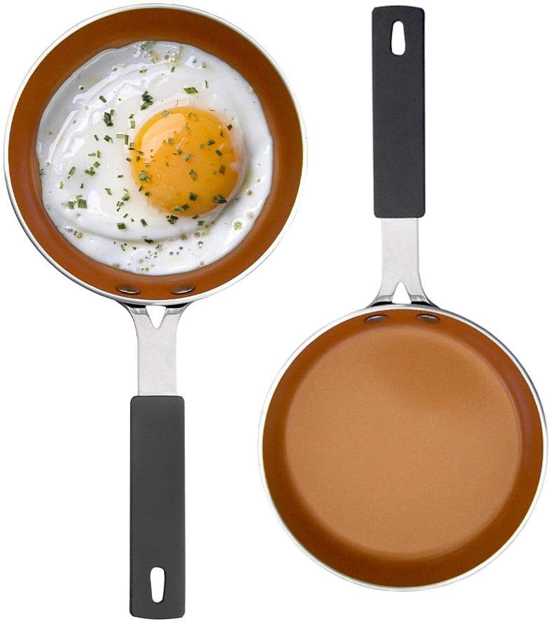 GOTHAM STEEL 2 Egg Fry Pans, Large, Brown