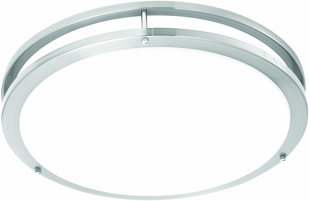 Philips Lighting Sl7051-78 Energy Star Certified Ceiling Fixture with White Acrylic Lens, Brushed Nickel