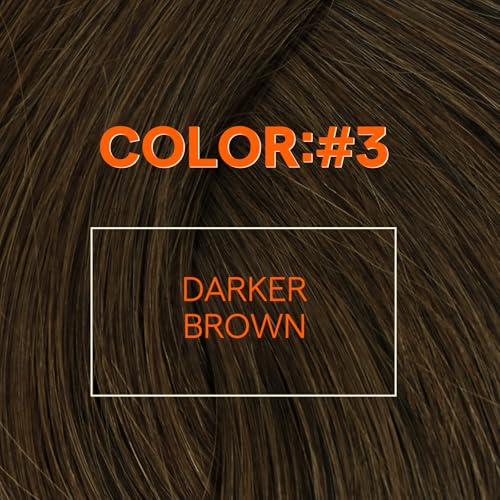 Image of Full Shine Human Hair Weft Extensions Sew In Remy Hair 20 Inch 105G | Darker Brown Extensions, Remy Human Hair, Added Length, Seamless Weft, Daily Wear
