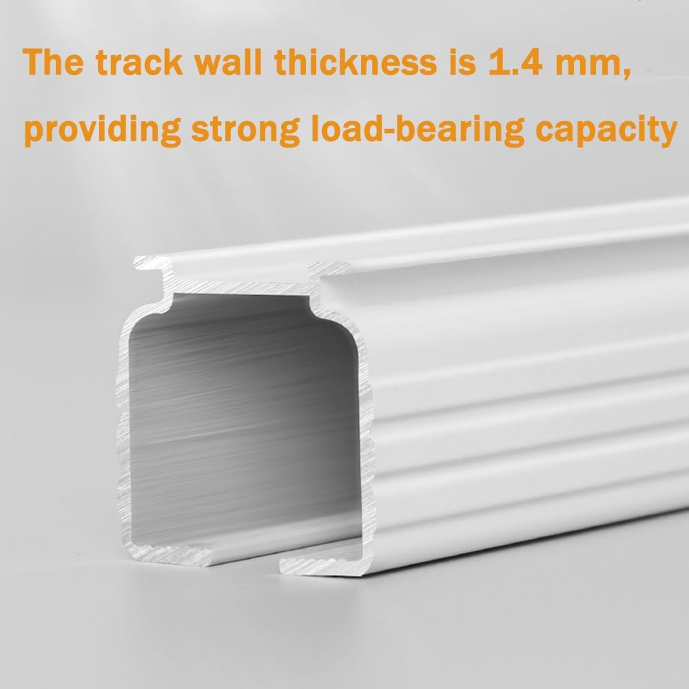 Aluminiowy karnisz 200/300/400 cm, szyna montowana na suficie do Riel Corredera, idealny do dzielenia pokoju i rozwiązań zapewniających prywatność (300 cm)