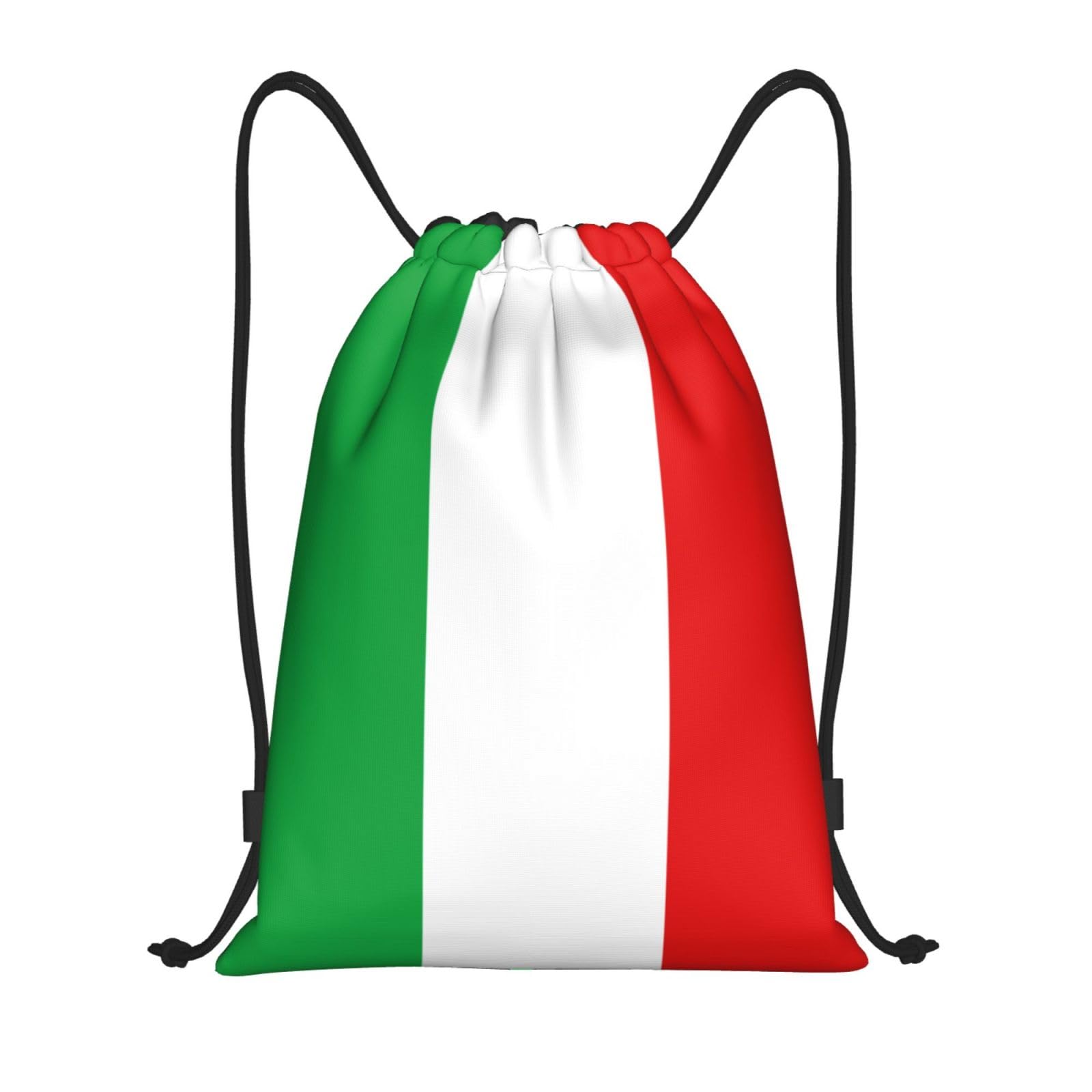 Generic Italia Italy Italian Flag Drawstring Backpack Gym Sackpack Beach Bag for Women Men, Medium