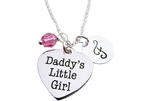 Daddy's Little Girl Charm Necklace - Personalized Sterling Silver Keepsake