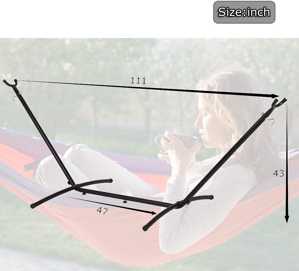 Hammock Stand Portable Heavy Duty Hammock StandHammock Steel Stand Capacity 300LBS,for Outdoor Patio Deck Beach or Indoor with Carrying Case (No Hammock) HK-SD28