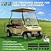 10L0L Foldable Golf Cart Windshield for Club Car DS Gas & Electric Models, UV-Proof & Impact Resistant, Lightweight Golf Cart Windshield (Clear, Club Car DS 2000-Up)