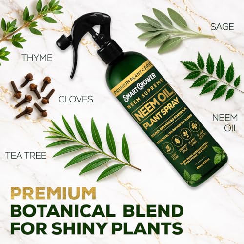 Image of Neem Oil Spray for Plants Botanical Blend - Plant Wash with Natural Essential Oils, Simple Ready-to-Use Plant Spray for Gardens, Houseplants, Indoor & Outdoor Plants - 8 oz