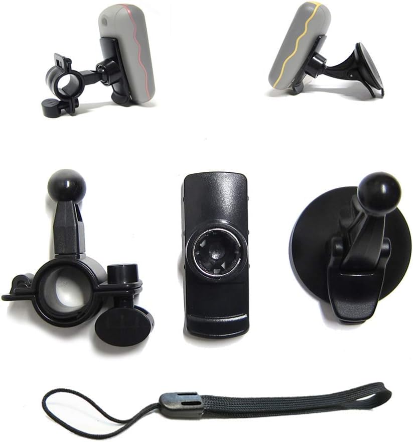 Ramtech Car Windshield Suction Cup/Bike Bicycle Mount Holder Kit for Garmin Alpha 100 200i 200i 200i/T 200i/TT | Astro 320 430 900 Handheld GPS + Free Bonus Wrist Strap - WBHK