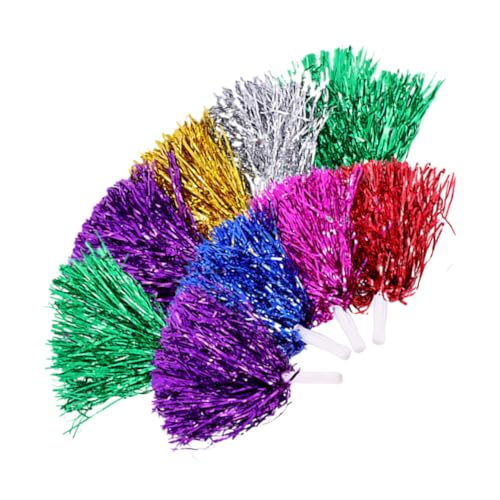 Abaodam Pom Poms Cheerleading 9pcs Mixed Colors Bulk Buy Performance Prop for Cheerleading