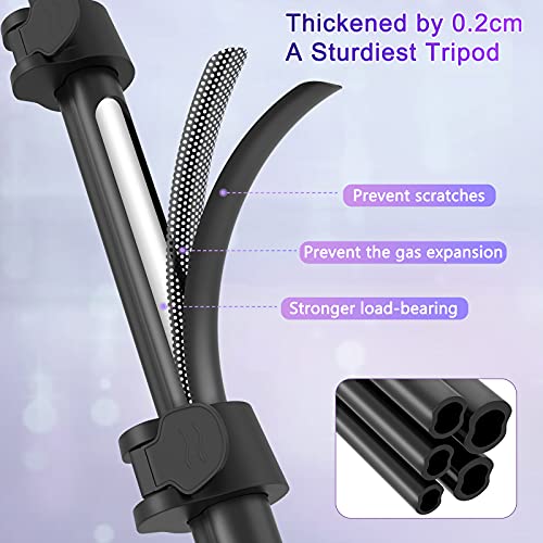 WESEARY 12" Ringlicht mit Stativ Handy - Selfie Licht Ringleuchte mit 63 Zoll Robust Stativ - Ring Light Phone Tripod mit 3 Farbe Und 10 Helligkeitsstufen für Tiktok Streaming Video – Bild 3