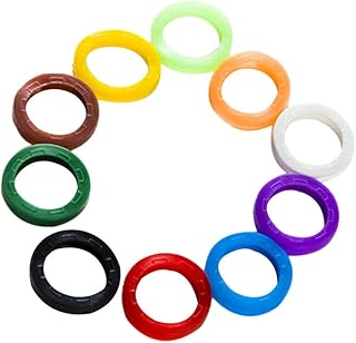 Milisten 32Pcs Silicone Key Caps Bright Colored Key Identifier Coding Rings Key Tags Durable Key Sleeves Key Caps Key Covers for Keys Organization
