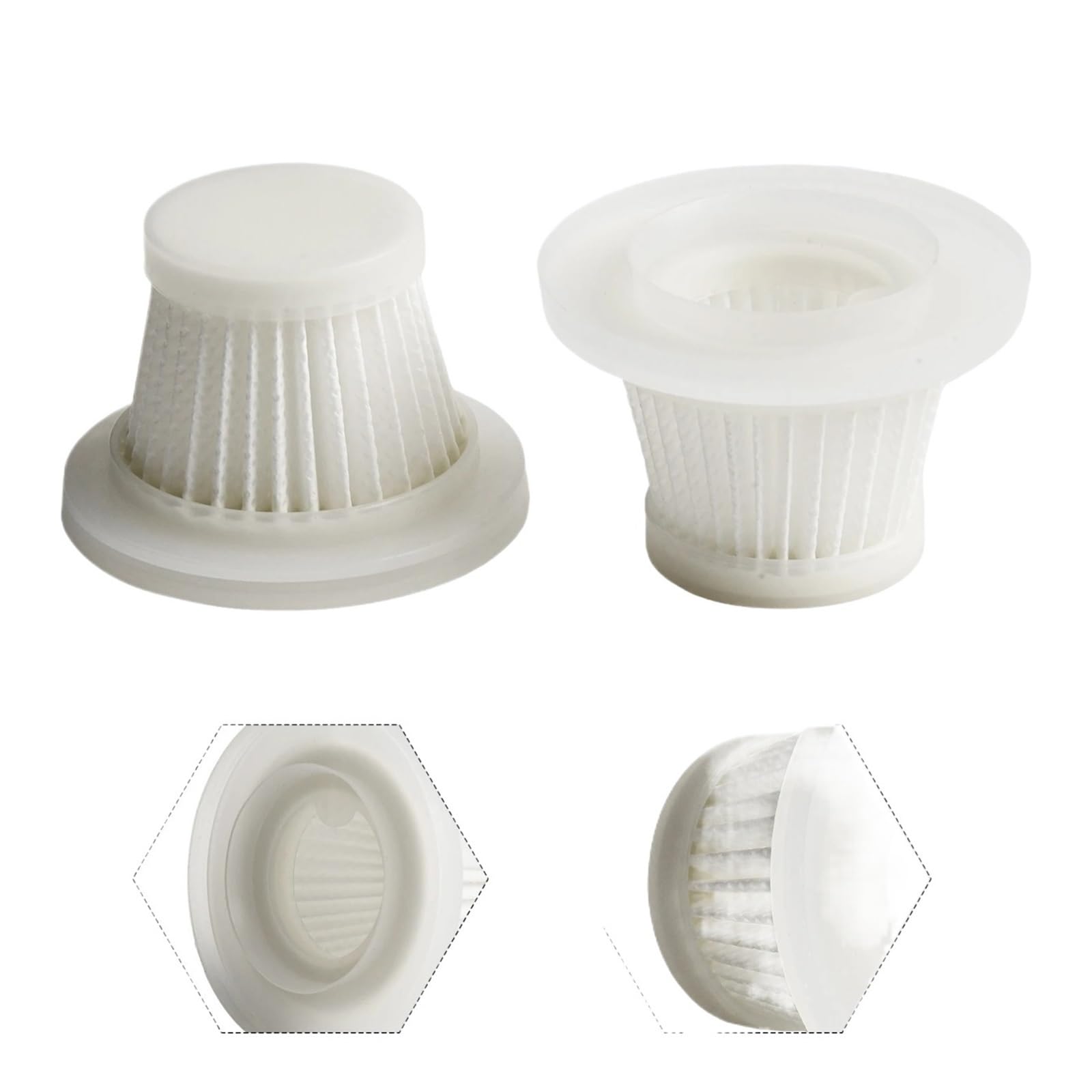 2/6 Szt. Filtrów Zamiennych Do Odkurzaczy Samochodowych I Akcesoriów AGD(4pcs)