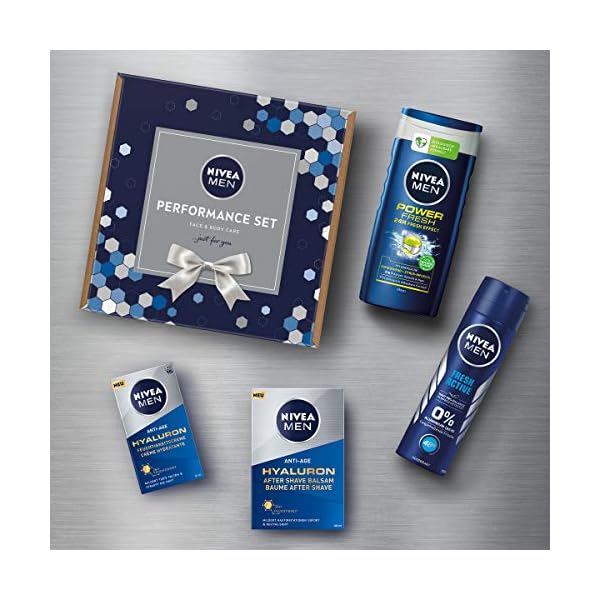 NIVEA MEN Performance Set, Geschenkset für den gepflegten Mann, Pflegeset mit After Shave Balsam, Anti-Falten… – Bild 4