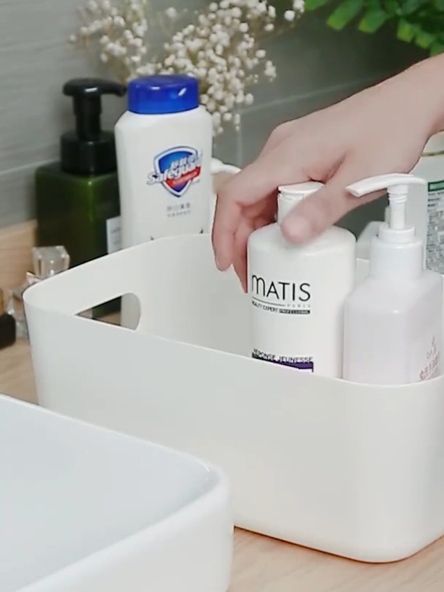 Set Di 4 Cestini Portaoggetti In Plastica - Ideali Per Organizzazione Casa E Ufficio - Foto 6