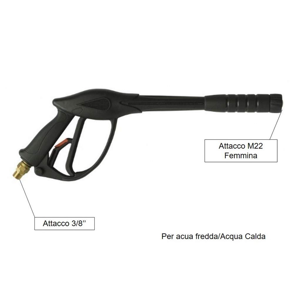 parpyon Pistola Ricambio per idropulitrice LAVOR Professionale - con Attacco filettato F22 – M3/8 Accessori ricambi idropulitrici