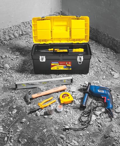 Caixa Plástica para Ferramentas 20 Tramontina Preto/Amarelo