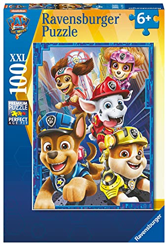 Ravensburger 4005556132683 Puzzle mit 100 Teilen XXL – Heldenische Hunde/Paw Patrol – der Film Pat'Patrouille, le…