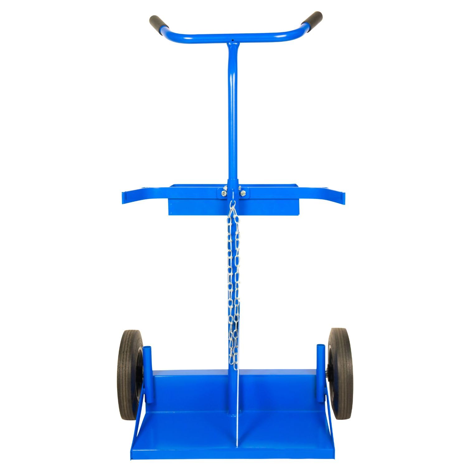 American Lifting Welding Cylinder Hand Truck - 46-Inch High by 28-Inch Wide - Dual Handle Bars, Tool Box Solid Rubber Wheels, 300 lbs. Capacity for Welding Cylinder Transport