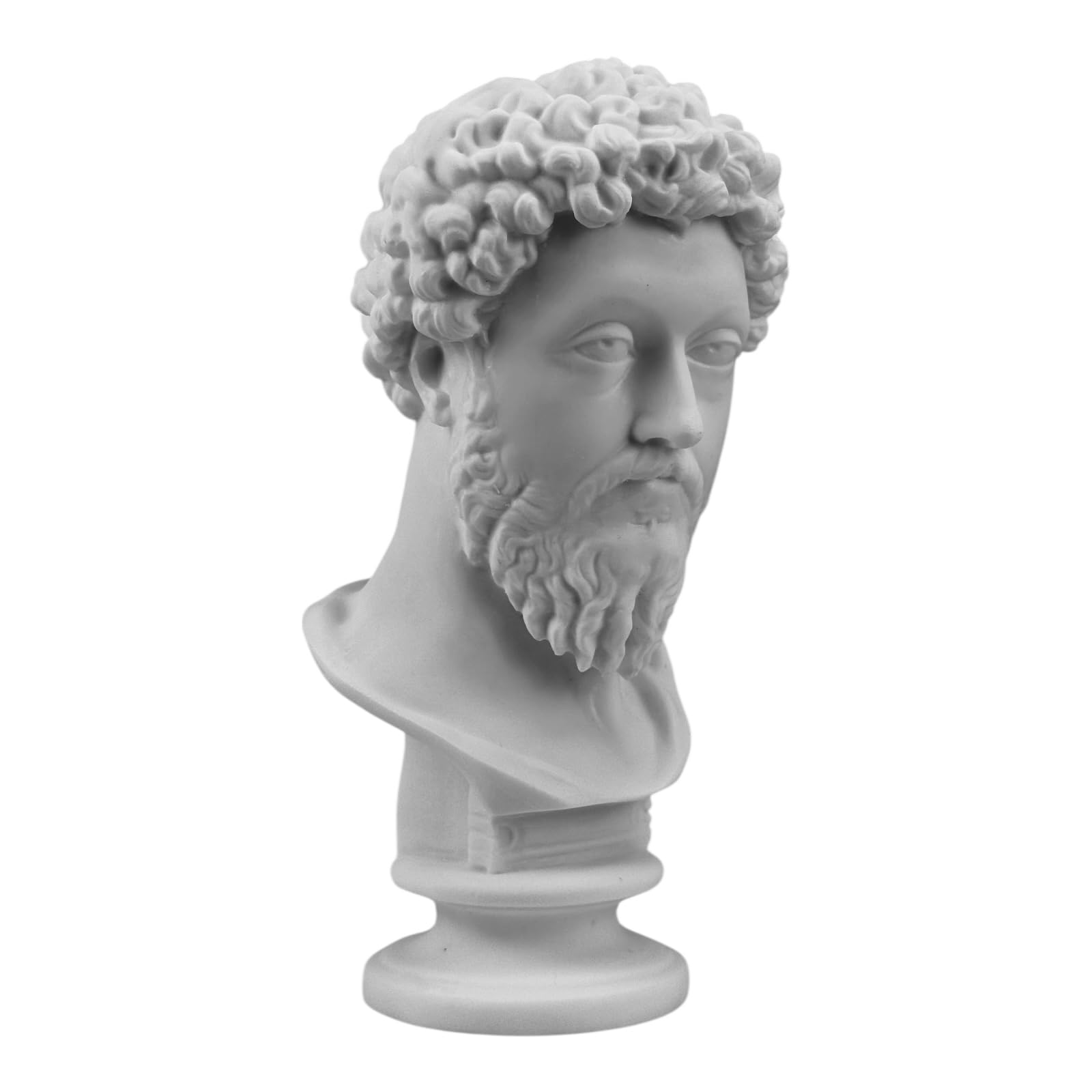 Buste de Marc Aurèle - Statue en marbre coulé à la main, empereur romain et philosophe stoïcien, sculpture de qualité musée, 25 cm