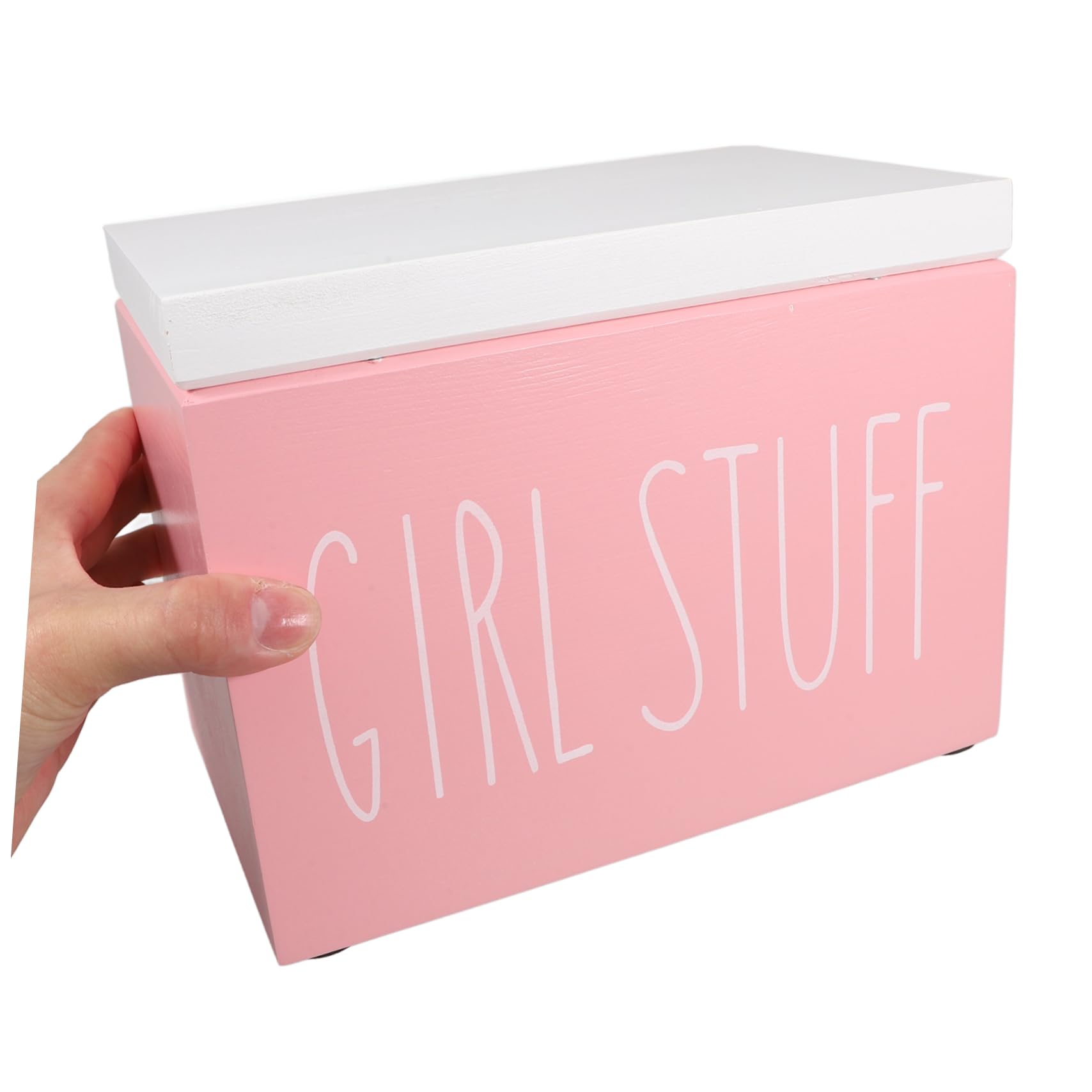 Holz Aufbewahrungsbox für Damenbinden mit Deckel und Großer Kapazität Multifunktionaler Badezimmer Organizer für Feminine Hygieneartikel und Kleine Gegenstände