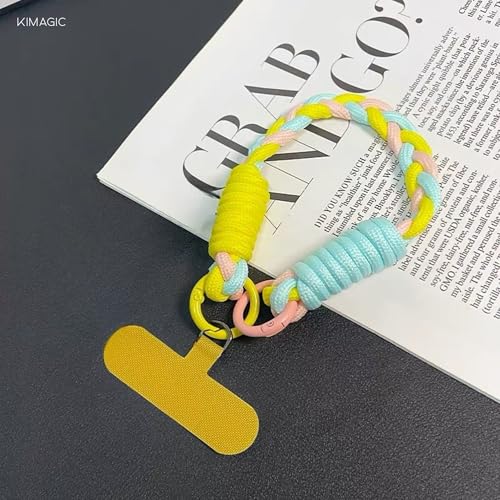 Image of KIMAGIC Korean Dopamine Phone Wrist Strap - Handmade Thickened Phone Lanyard, Anti-Drop Hands-Free Charm